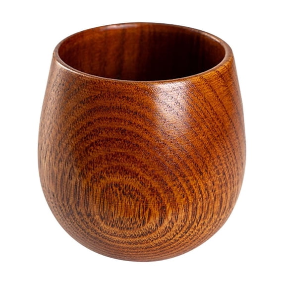 Wooden Tea Cups Water Cup Wood Coffee Mug Wooden Teacups Wine Mug for Drinking, Milk, Hot Drinks