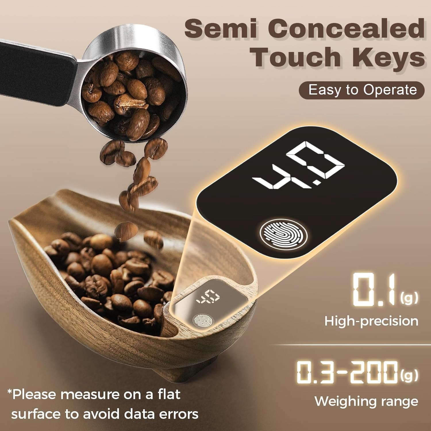 Wooden Tea Scale Coffee Espresso Digital Timer 0.1g Resolution ...
