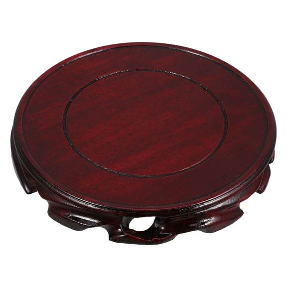 Wooden Teapot Display Stand Oriental Vase Base Decorative Wooden Stand Chinese Furniture Base for Teapot Vase Plant Pedestal Table Home Decor 15cm
