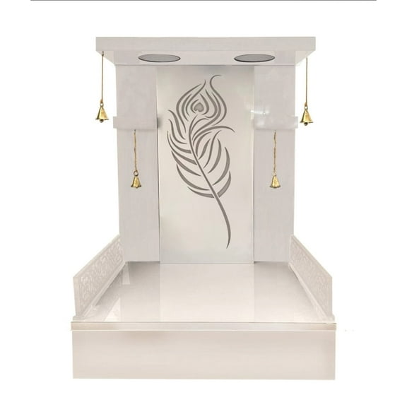 Wooden Temple For Home And Office / Designer Wooden Mandir With LED Lights / Pooja Mandir For Home / Wall Hanging And Table Top Temple