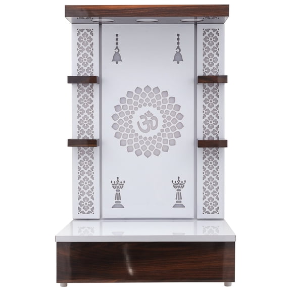 Wooden Temple For Home With LED Lights for Home and Office|Home Temple|Puja Mandir|Wall Hanging & Table Top Home Mandir 99 H 65 W 20 L