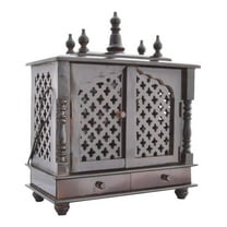 Wooden Temple Handcrafted Rajisthani Wall Hanging Pooja Mandir / Pooja Ghar/ Mandap For Worship /Temple For Home And Office Household Shrine