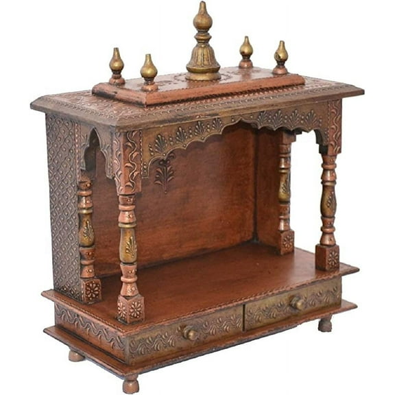 Wooden Temple/Home Temple/puja mandir/Wooden Temple/Temple for Home/puja ghar/Temple/Pooja Mandir/Temple for Home/Office Temple/Navratre/Diwali Festive Season Gifts and puja