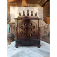 thumbnail image 1 of Wooden Temple Mandir Beautiful Hanging Bells Handcrafted Mandir Pooja Ghar Mandap For Worship Home Decor Art, 1 of 6
