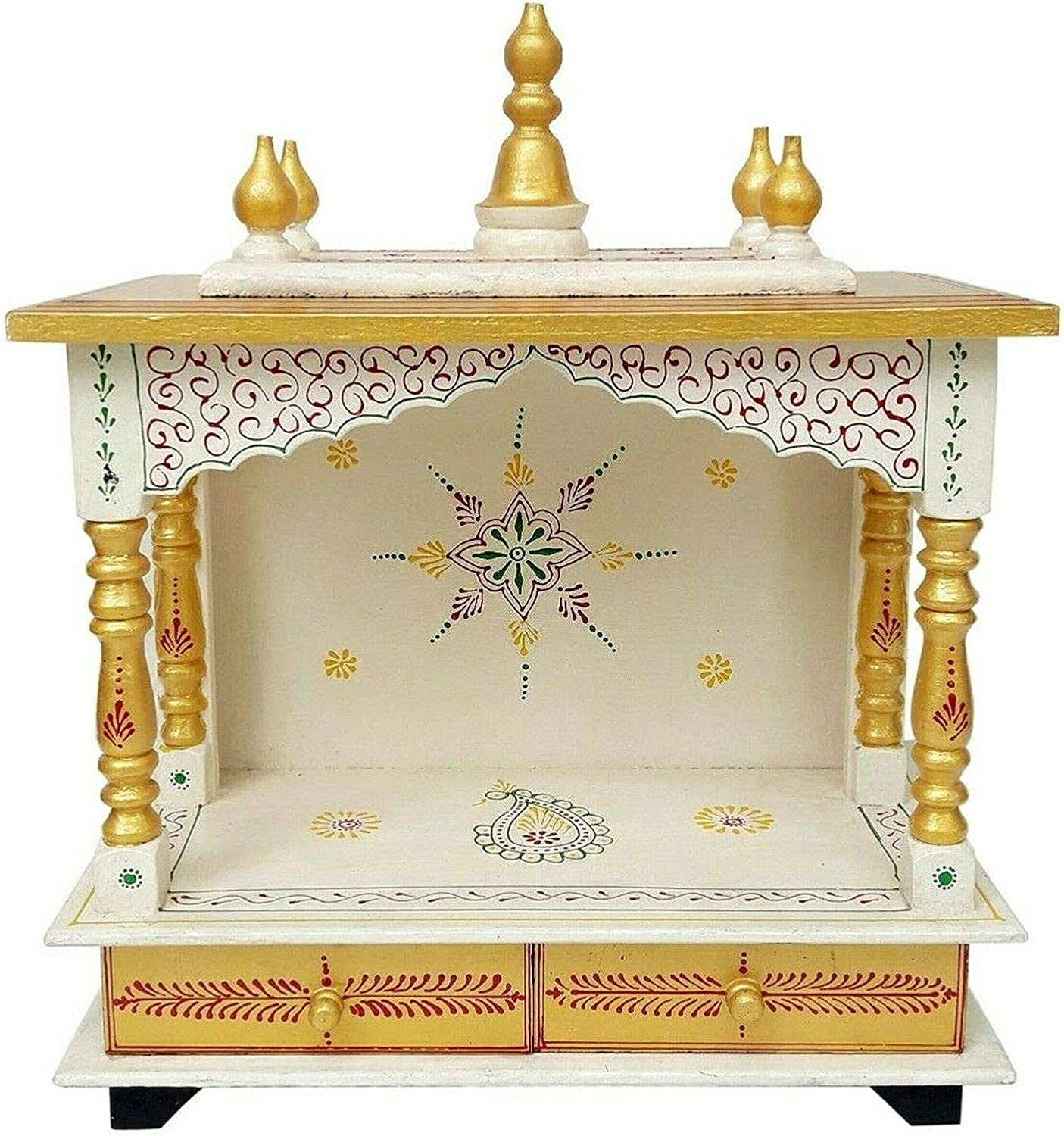 Wooden Temple Religious Home Temple, Pooja Mandir Indian Hindu ...