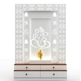 thumbnail image 1 of Wooden Temple White LED Lights for Home and Office | Home Temple | Puja Mandir |Wall Hanging & Table Top Home Mandir Color White, 1 of 3