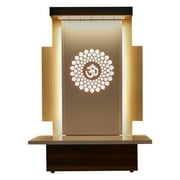 Wooden Temple With LED Lights For Home And Office / Pooja Mandap /Designer Pooja Temple/ Wall Hanging And Table Top Mandir / Devghar