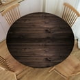 thumbnail image 1 of Wooden Texture Background Elastic Edged Fitted Circular Tablecloth Table Cloth for Indoor Holiday Family Party and Outdoor Patio Use Fit for Diameter 36-44 Table, 1 of 5