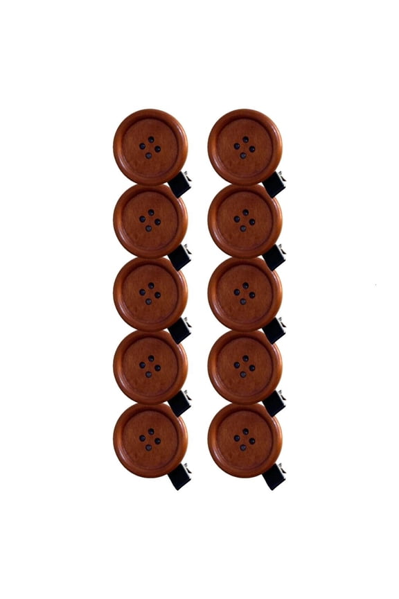 Wooden Texture Button Hair Clip For Women Summer Hair Accessories For Travel Women Girl Gift