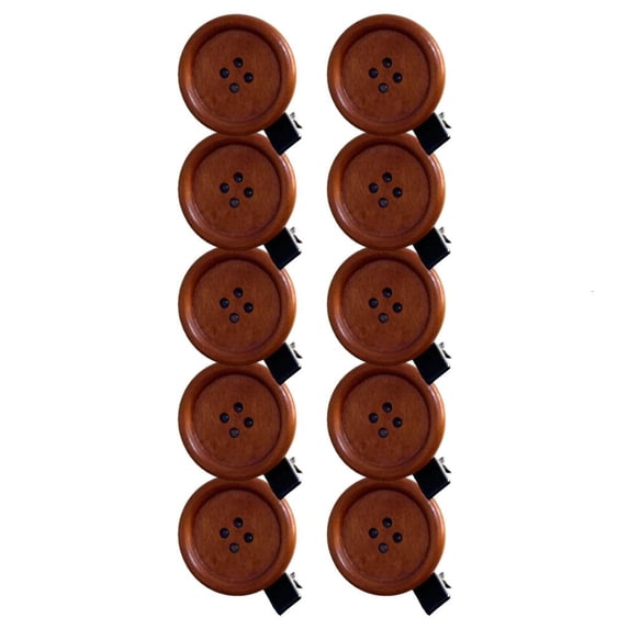 Wooden Texture Button Hair Clip For Women Summer Hair Accessories For Travel Women Girl Gift