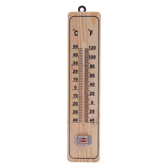Wooden Thermometer Wall Indoor Outdoor Garden Garage Office House Pine Wall Thermometer Hung -40-50/-40-120