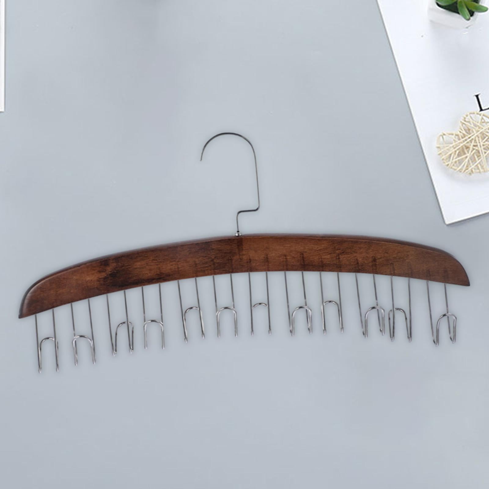 Wooden Tie Rack Hanging Holder Durable Shawl Towel Holder Closet Organizers Wardrobe Tie Holder