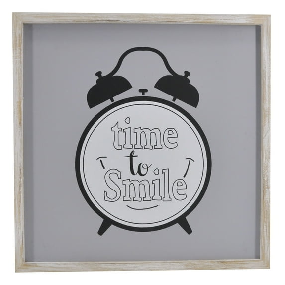 Wooden Time to Smile Decorative Wall Art