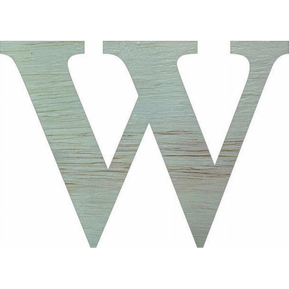 Wooden Times Letter W, Unfinished 3'' Tall Small Craft Letter, Paintable Art