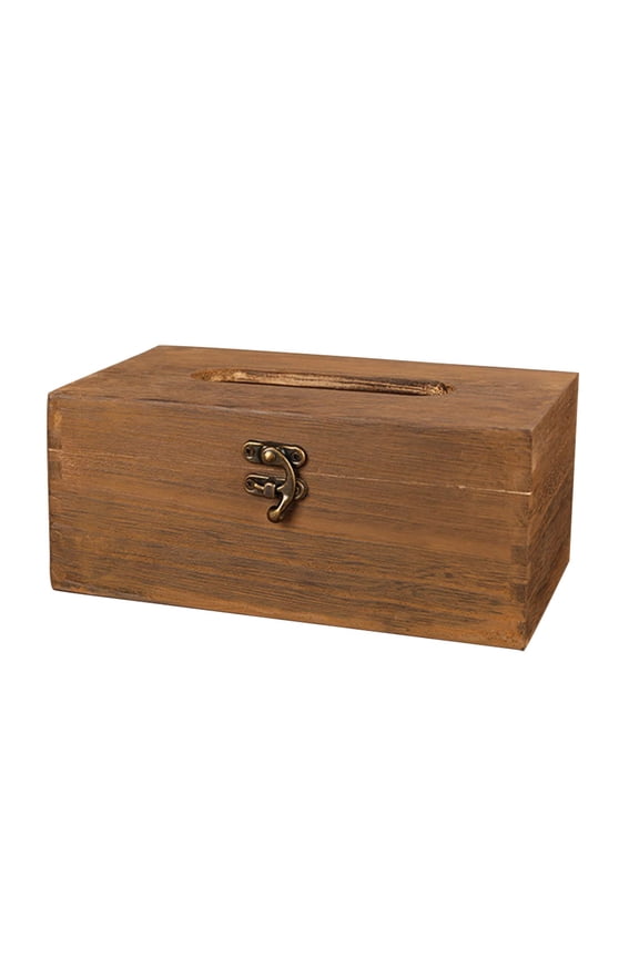 Wooden Tissue Box All-Match Burnt Paulownia Retro Tissue Box Hotel Tissue Box Wooden Tissue Box Large,Country Rustic Brown Torched Wood Bathroom Facial Tissue Box Holder Cover Napkin Dispenser