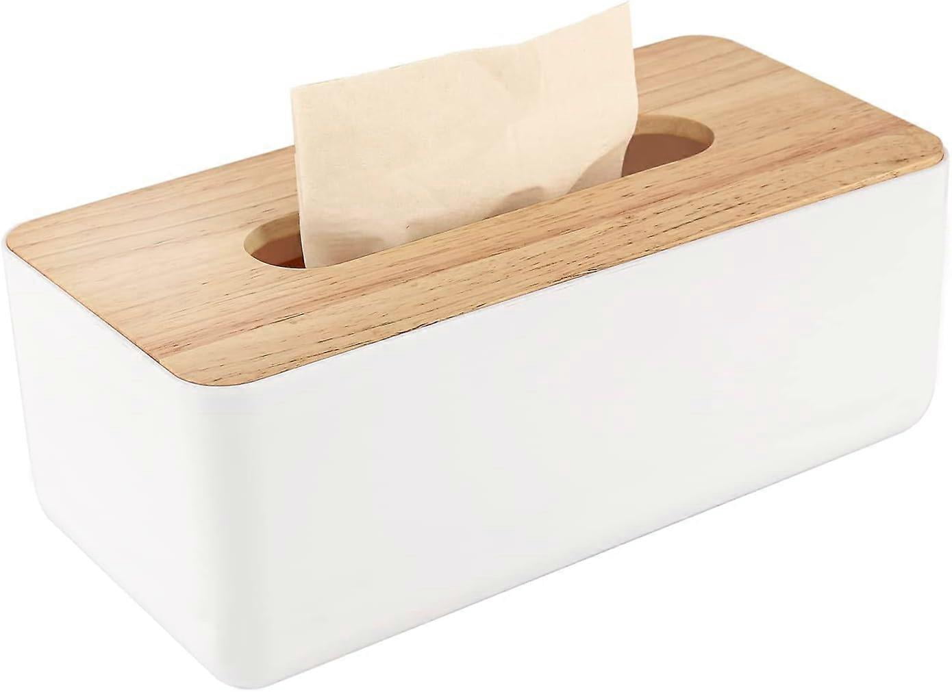 Wooden Tissue Box, Tissue Dispenser 21x13x10cm, Practical Tissue Box ...