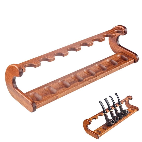 Wooden Tobacco Pipe Display Stand for Organizing Pipes in Home Decor