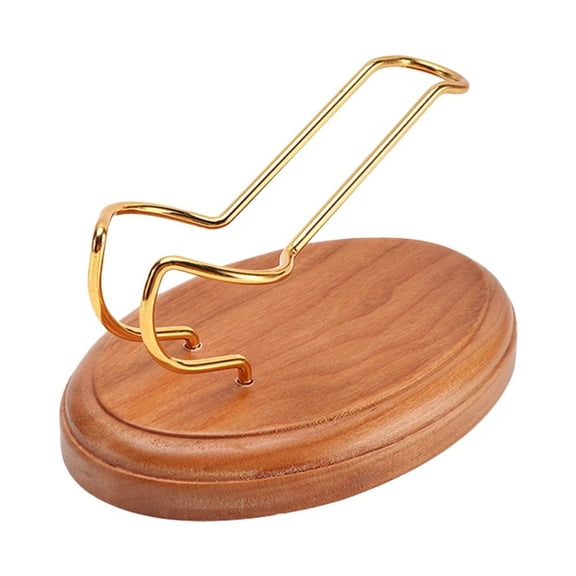 Wooden Tobacco Pipe Stand Holder with Display Metal Slots, Family Home Pipe Accessories for Tobacco