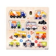thumbnail image 1 of Wooden Toddler Puzzles, Funsland Peg Puzzles Gifts Toys,Eco Friendly Animal Patterns Jigsaw with Handles, Infant Kid Fine Motor Skill Learning Educational Montessori Puzzles for 1 2 3 Years Old, 1 of 5