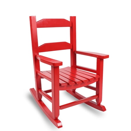 Wooden Toddler Rocking Chair for Kids  Rocker Lounge Chair for Ages 3-6 Children OutdoorIndoor Playroom