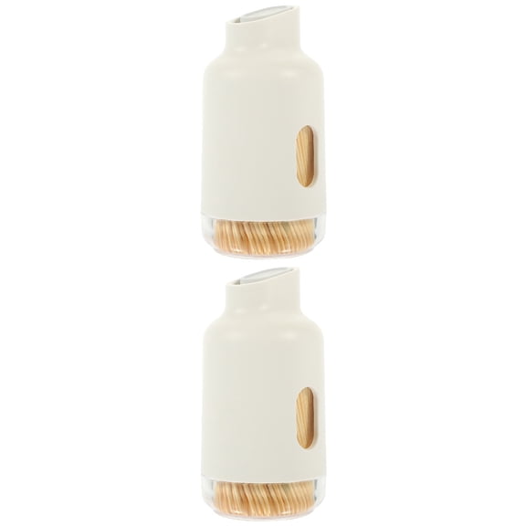 2 Pack Wooden Toothpicks with Japanese-Style Dispenser Stand, Travel Container for Home, Scented Toothpicks