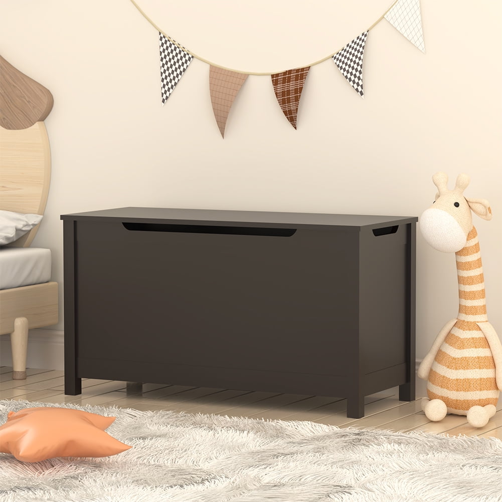 Wooden Toy Box Storage With Safety Hinge,Lid Storage Bench For Bedroom Living Room Playroom Boys & Girls,Toddlers Toy Storage Chest,31.50x13.00x16.70in