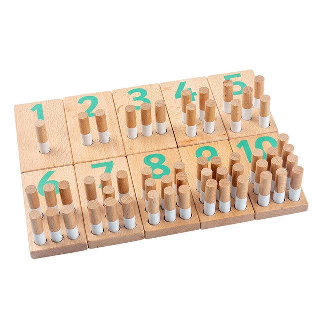 Wooden Toy Toys Counting Wood Number Boards Math Kids Children Math