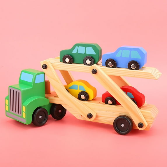 Wooden Toy Transport Cart Mini Car Model Early Educational Toys for Children