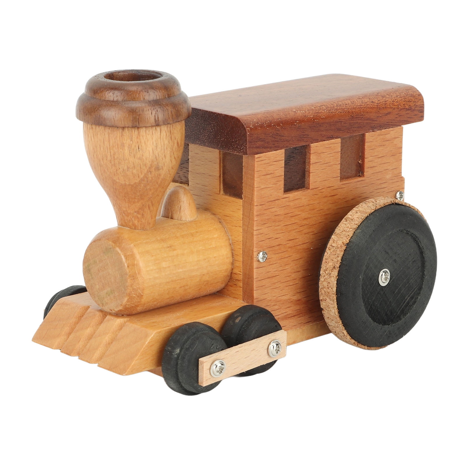 Wooden Train Music Box Clear Texture Smooth Surface Comfortable Touch