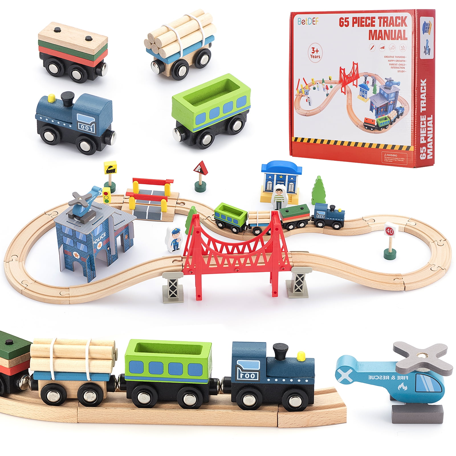 Maxim Enterprise Wooden Train Set, 40 Pc.