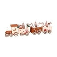 thumbnail image 1 of Wooden Train Toy Christmas Decor Tabletop Adornment with Santa Claus and Snowman for Kids Winter Holiday Party, 1 of 9