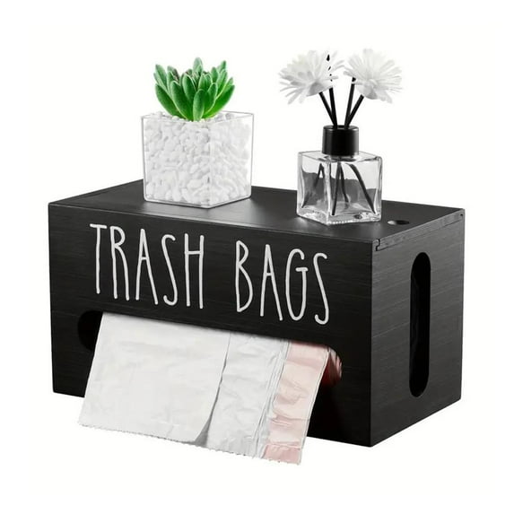 Wooden Trash Bag Dispenser for Home Use with Large Capacity, Stylish Design and Eco-Friendly Material