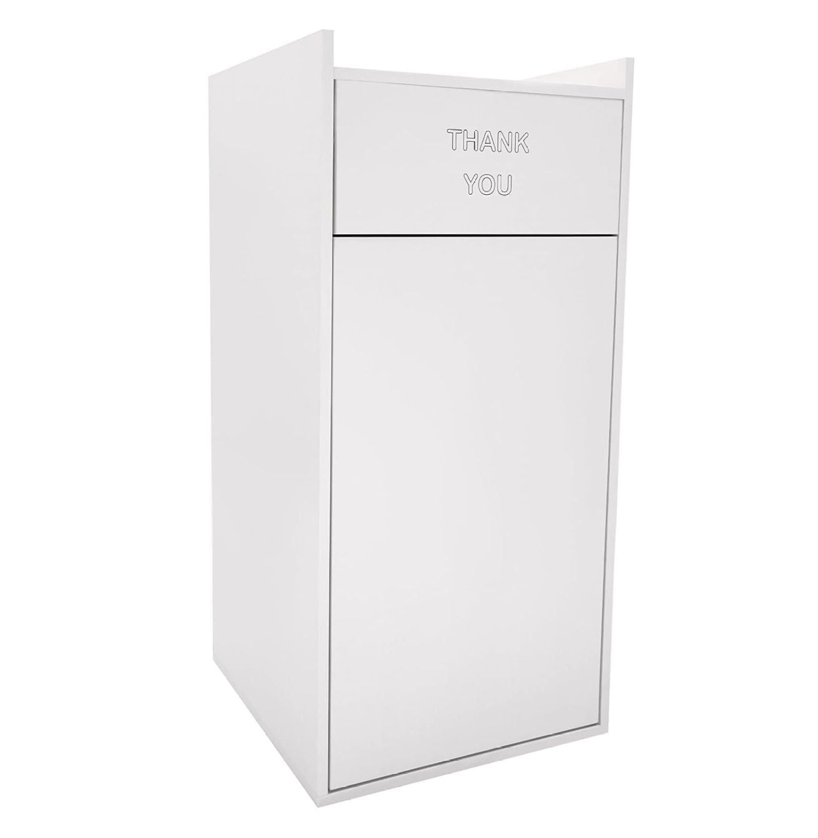 Wooden Trash Can with Tray Top, 40 Gallon Garbage Receptacle