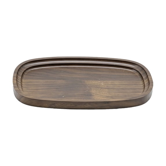 Wooden Tray, 11.8x7.7 Inch Rectangular Serving Platter for Coffee Table, Decorative Fruit Snack Organizer for Living Room, Entryway, Vanity, Compact Lightweight Gift Idea.