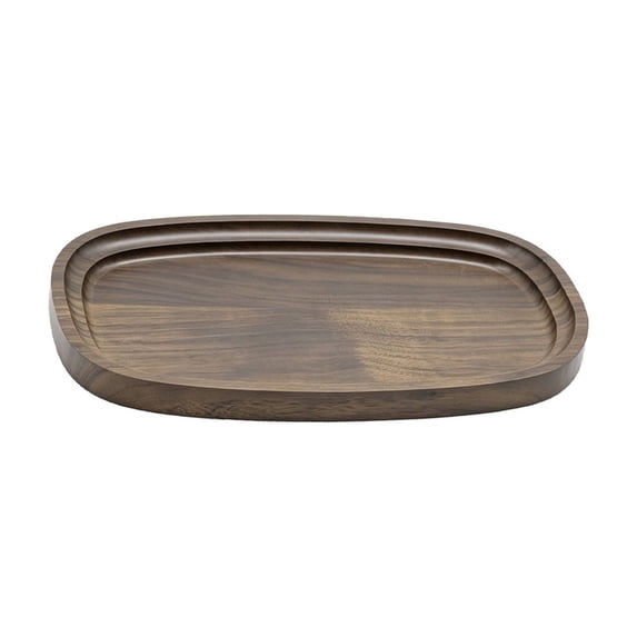 Wooden Tray, 11.8x7.7 Inch Rectangular Serving Platter for Coffee Table, Decorative Fruit Snack Organizer for Living Room, Entryway, Vanity, Compact Lightweight Gift Idea.