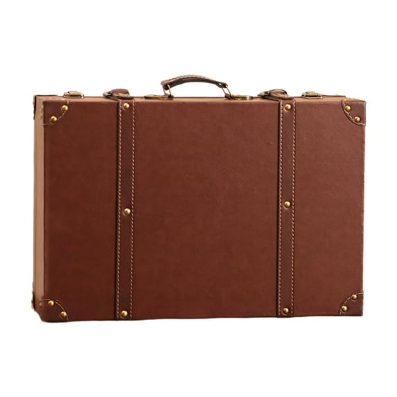 Wooden Treasure Chest Storage Box Retro Style European Design for Boutique Window Displays Studio Setups