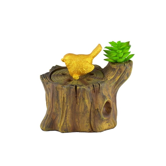 Wooden Tree Bird Incense Bakhoor Burner - 5 in. - Butternut