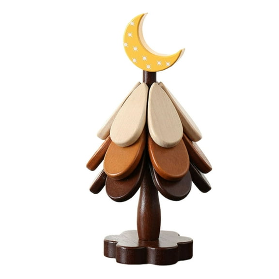 Wooden Tree-Shaped Foldable Insulating Mat | Heat Resistant Trivet for Desktop, Hot Pots, Teacup Base | Natural Solid Wood Texture | Decorative, Portable, Non-Slip, Multipurpose Kitchen Table