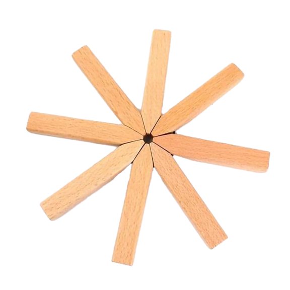Wooden Tree Shaped Trivet Set For Hot Dishes Teapot And Pots Handmade Walnut Heat Resistant Kitchen Dining Table Protector