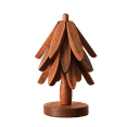 thumbnail image 1 of Wooden Tree Trivet Set, Natural Tree Trivet Set, Walnut Wood Trivets Set with Stand Like a Christmas Tree, Foldable Kitchen Tool, Tree Trivets for Hot Dishes Teapot Hot Pot Holder Walnut/3PC, 1 of 9