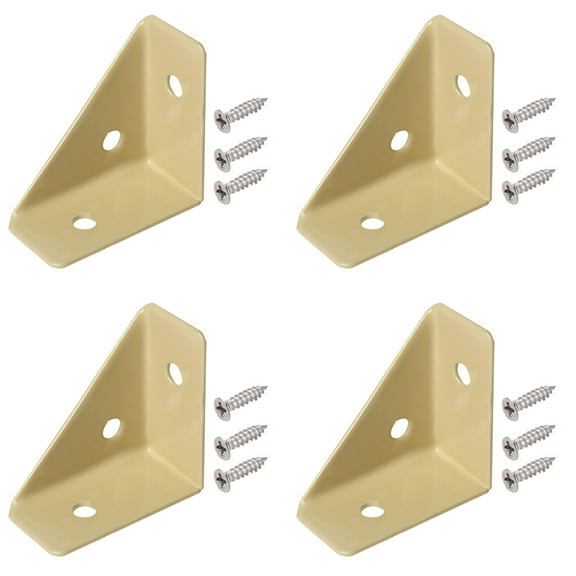 Wooden Triangular Bracing,Triangular Corner Bracket Metal Corner Bracket Connector with Screws for Wooden Shelving Furniture | Bookshelf/Bed/Table/Cabinet/Desk