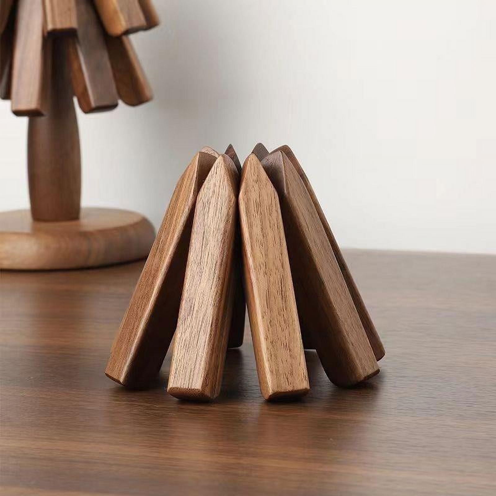 Wooden Trivets For Hot Dishes Insulation Pad,Tree Shape Trivet Set