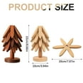 thumbnail image 1 of Wooden Trivets for Hot Dishes, Tree Shape Trivet Set, 4 Walnut Wood + 1 Stand stored Like a Christmas Tree,Foldable Kitchen Wooden Trivet,for Hot Dishes、Pot、Bowl、Teapot、Hot Pot Holder, Beige, 1 of 9