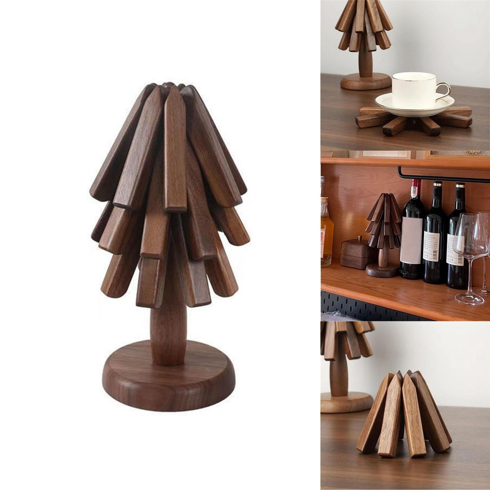 Trivett Tree Wooden Trivets For Hot Dishes Wooden Tree Trivet Set, Christmas Trivet ...