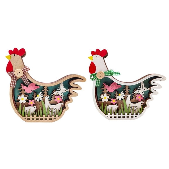 Wooden Turkey Tabletop Decoration Home Desktop Wooden Crafts Ornaments