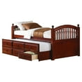 thumbnail image 1 of Wooden Twin Size Daybed with Trundle and Three Spacious Drawers Brown- Saltoro Sherpi, 1 of 5
