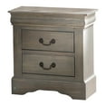 thumbnail image 1 of Wooden Two Drawer Nightstand In Antique Gray Finish- Saltoro Sherpi, 1 of 7