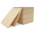 thumbnail image 1 of Wooden Unfinished Coasters 4 x 4 Inch, Bag of 12 Unfinished Blank Wooden Square Cutouts, Rounded Corners, Perfect for DIY and Craft Projects by Woodpeckers, 1 of 7