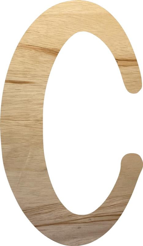 Wooden Unpainted Letter, Paintable 4'' Tall Alphabet C Craft, DIY ...