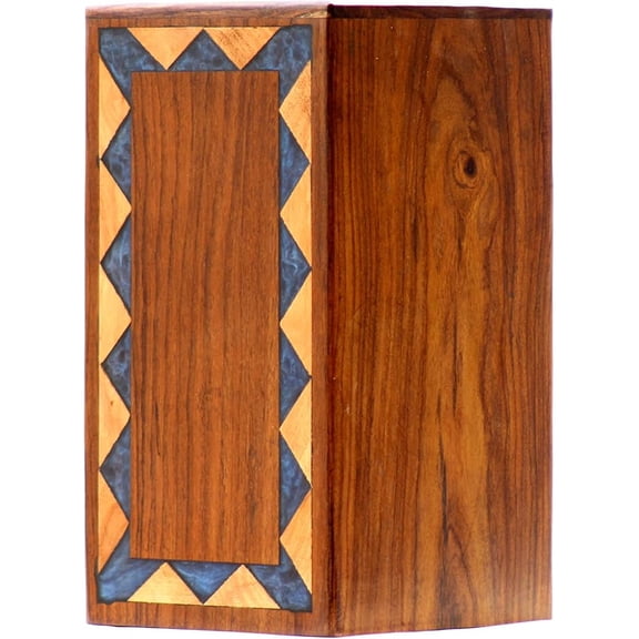 Wooden Urn Box with Amazing Resin Design - Personalized Cremation Urn for Ashes - Handmade Urns for Human Ashes - Adult Large Cremation Urns - Funeral Urns Engraved - Burial Urns. (Urn - 1)